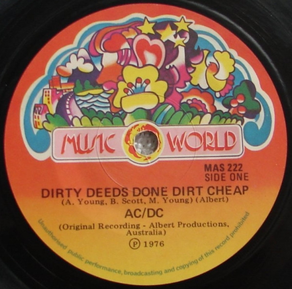 AC/DC – Dirty Deeds Done Dirt Cheap (1976, Vinyl) - Discogs