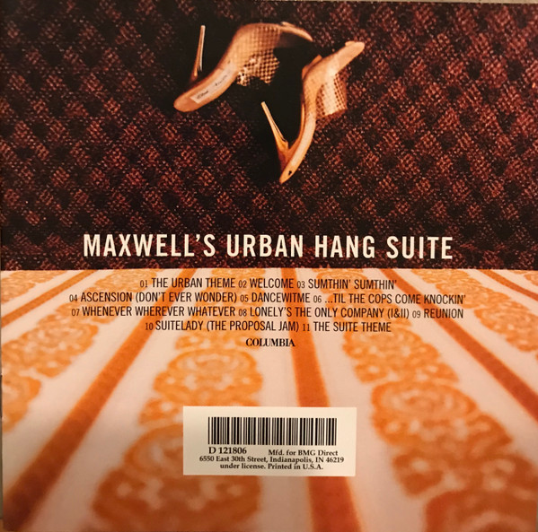 Maxwell – Maxwell's Urban Hang Suite (1996, BMG, CD) - Discogs