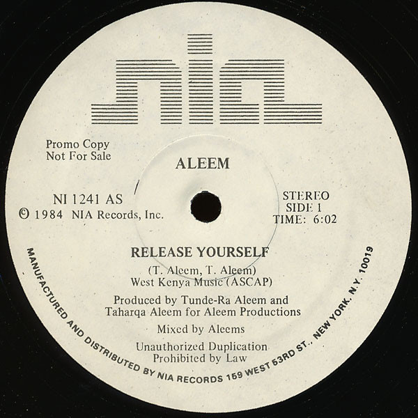 Aleem – Release Yourself (1984, Vinyl) - Discogs