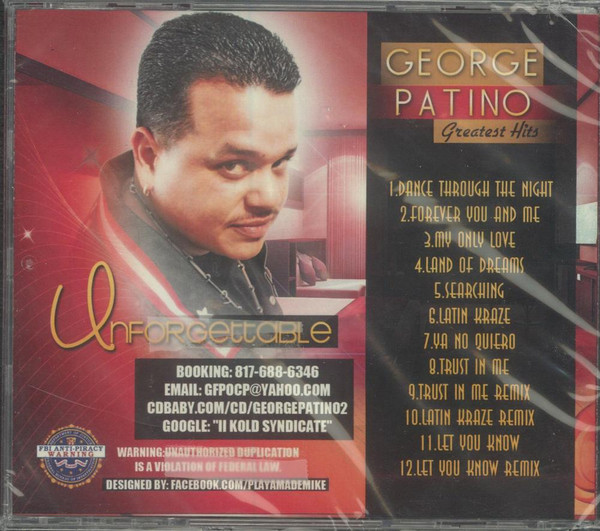 ladda ner album George Patino - George Patino Greatest Hits Unforgettable