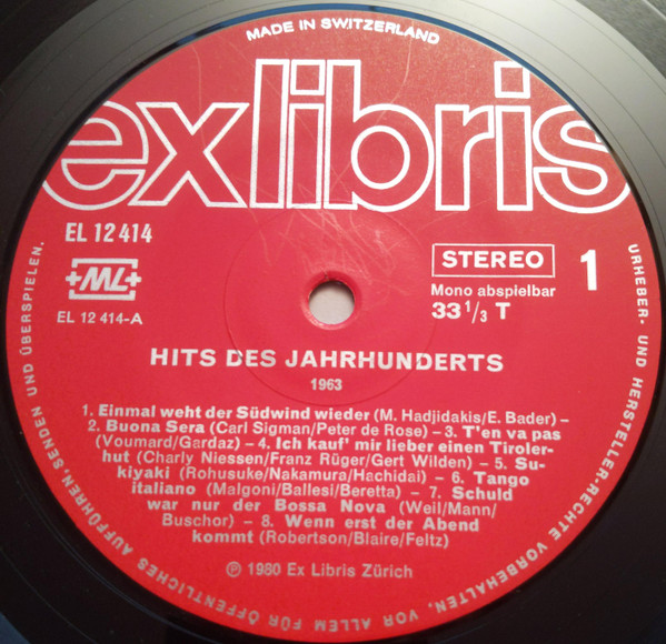 descargar álbum Various - Hits Des Jahrhunderts 1963