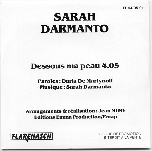 descargar álbum Sarah Darmanto - Dessous Ma Peau