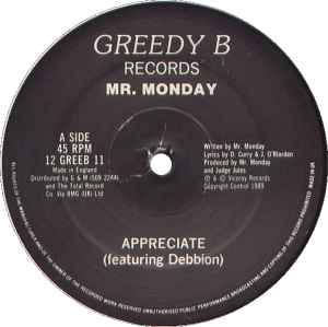 Mr. Monday - Appreciate / Keep On album cover