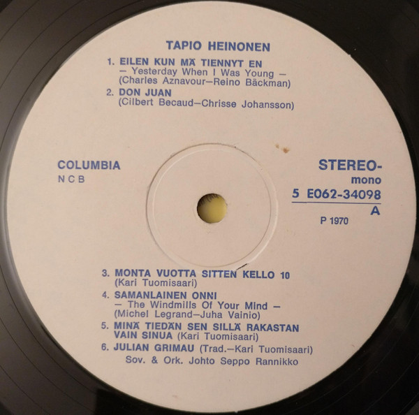 Tapio Heinonen – Julian Grimau (1971, Vinyl) - Discogs