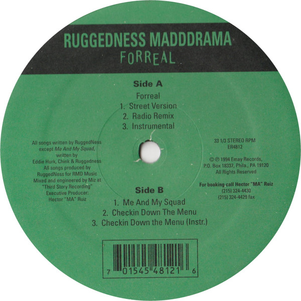 Ruggedness Madddrama – Forreal (1994, Vinyl) - Discogs