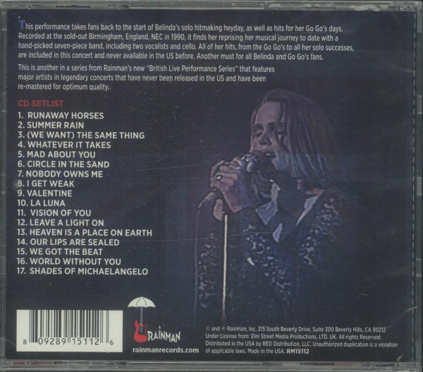 Album herunterladen Belinda Carlisle - British Live Performance Series