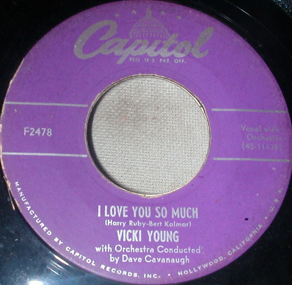 lataa albumi Vicki Young With David Cavanaugh Orchestra - I Love You So Much Let Me Hear You Say I Love You
