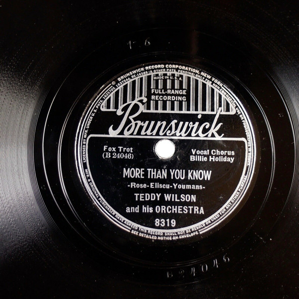 Teddy Wilson And His Orchestra – More Than You Know / Sugar (1939 