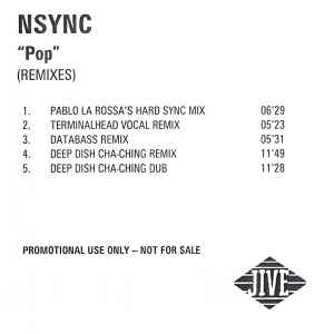 NSYNC Pop Remixes 2001 CDr Discogs