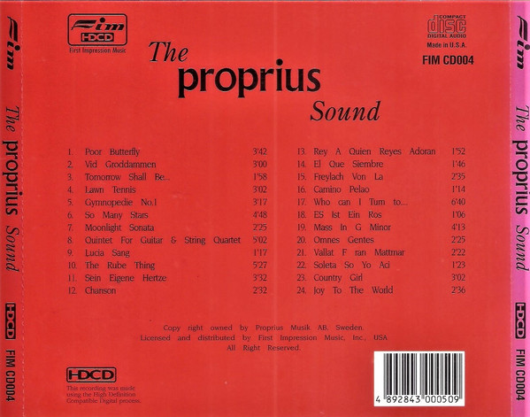 télécharger l'album Various - The Proprius Sound
