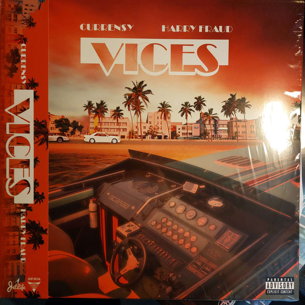 Curren$y, Harry Fraud – Vices (2023, Pink / Blue w/ White Splatter