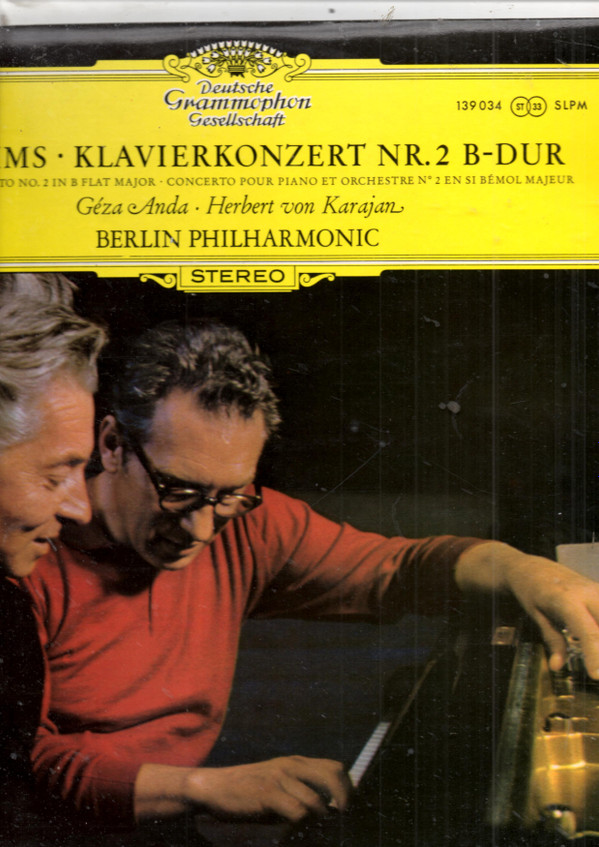 Album herunterladen Brahms Géza Anda, Herbert Von Karajan, Berliner Philharmoniker - Klavierkonzert Nr 2 B Dur
