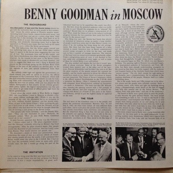 ladda ner album Benny Goodman & His Orchestra - Benny Goodman In Moscow Record 1