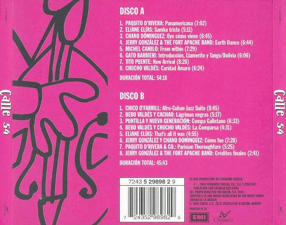 Calle 54 (2001, CD) - Discogs