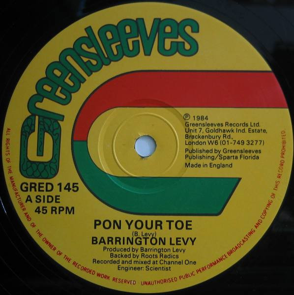 Barrington Levy – Pon Your Toe (1984, Vinyl) - Discogs