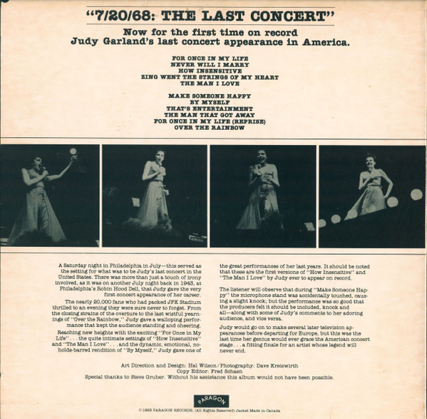 ladda ner album Judy Garland - 72068 The Last Concert