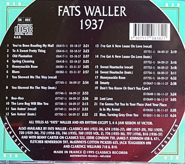 lataa albumi Fats Waller - 1937