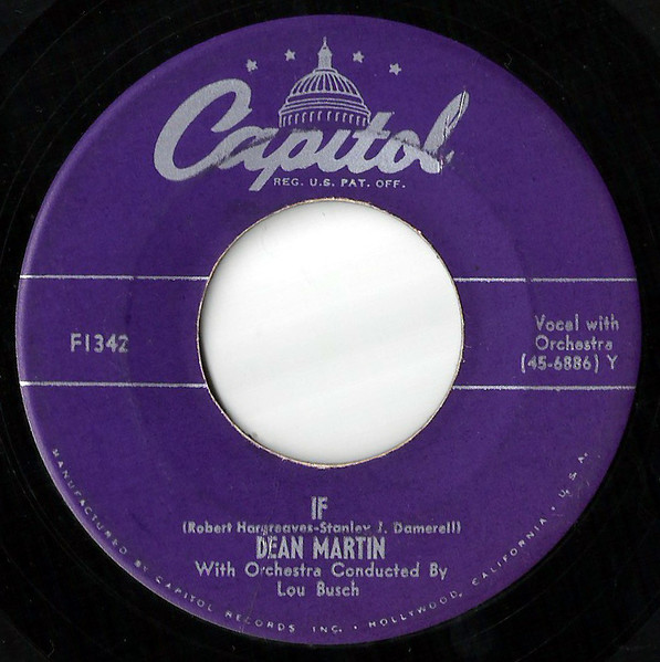 Dean Martin – If / I Love The Way You Say Goodnight (1950, Shellac