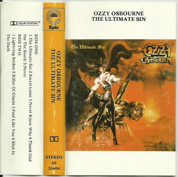 Ozzy Osbourne – The Ultimate Sin (1986, Cassette) - Discogs