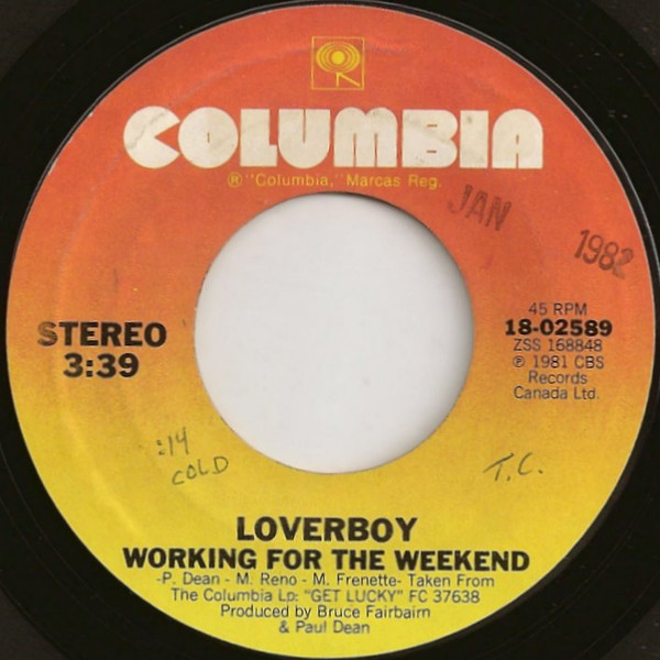 Loverboy - Working For The Weekend | Releases | Discogs