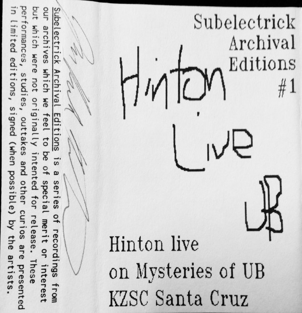 baixar álbum Brook Hinton - Live on Mysteries of UB KZSC Santa Cruz