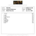 Cover of Unsound Methods, 1997-06-23, CDr