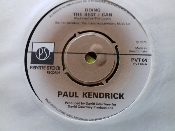 last ned album Paul Kendrick - Doin The Best I Can