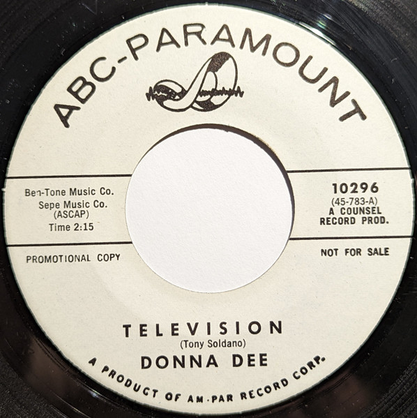 Donna Dee – Television / Nobody's Gonna Hurt You (1962, Vinyl