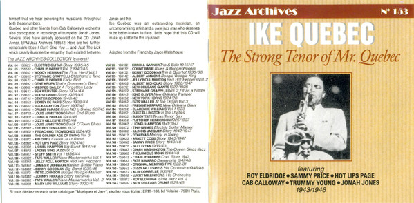 last ned album Ike Quebec - The Strong Tenor Of Mr Quebec