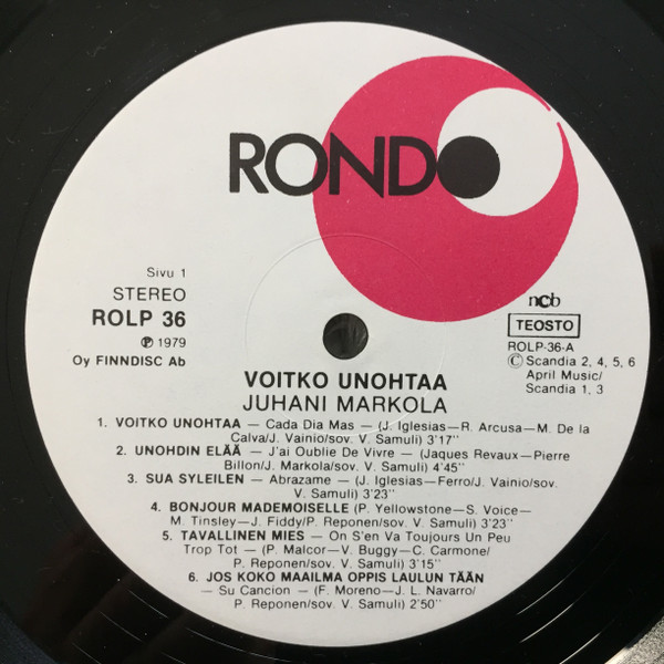 baixar álbum Juhani Markola - Voitko Unohtaa