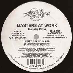 Masters At Work - I Can't Get No Sleep album cover