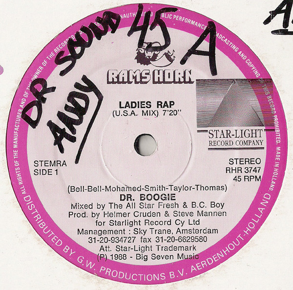 Dr. Boogie – Ladies Rap (1988, Vinyl) - Discogs