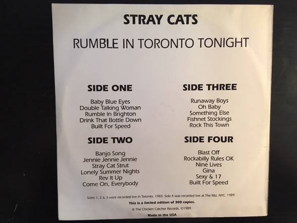 last ned album Stray Cats - Live In Toronto 83 Live In NY 89