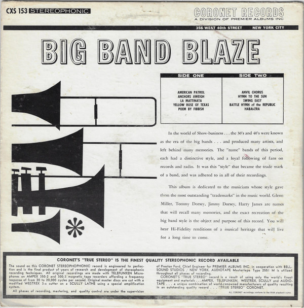 descargar álbum The Bob Freedman Orchestra - Big Band Blaze