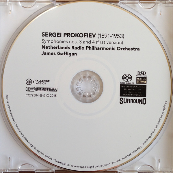télécharger l'album Download Sergei Prokofiev, Netherlands Radio Philharmonic Orchestra, James Gaffigan - Symphonies Nos 3 And 4 First Version album