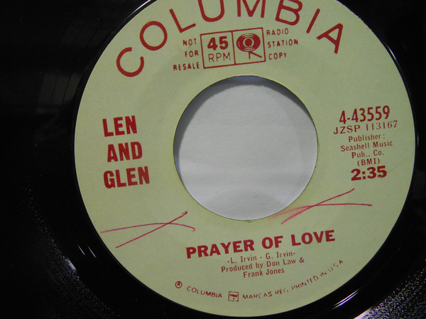 ladda ner album Len & Glen - Prayer Of Love