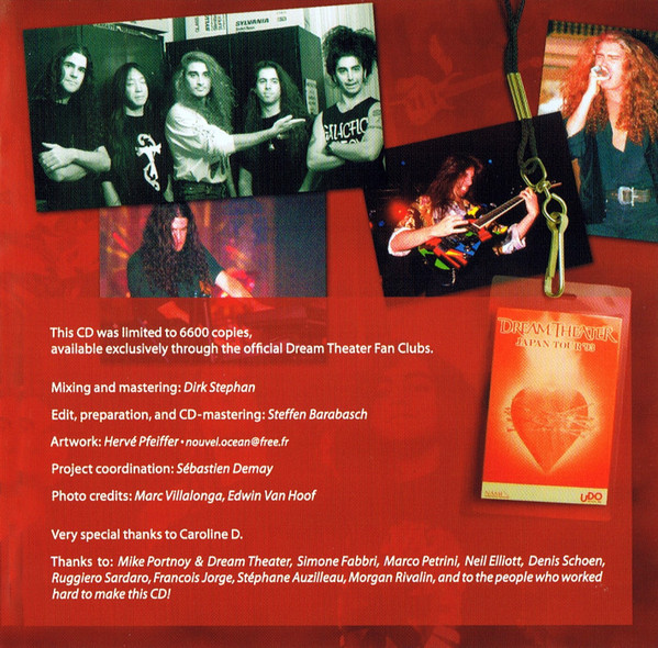 Dream Theater – Taste The Memories - International Fan Clubs CD 