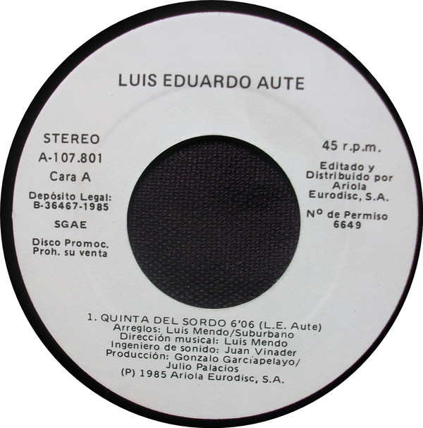 télécharger l'album Luis Eduardo Aute - Quinta Del Sordo