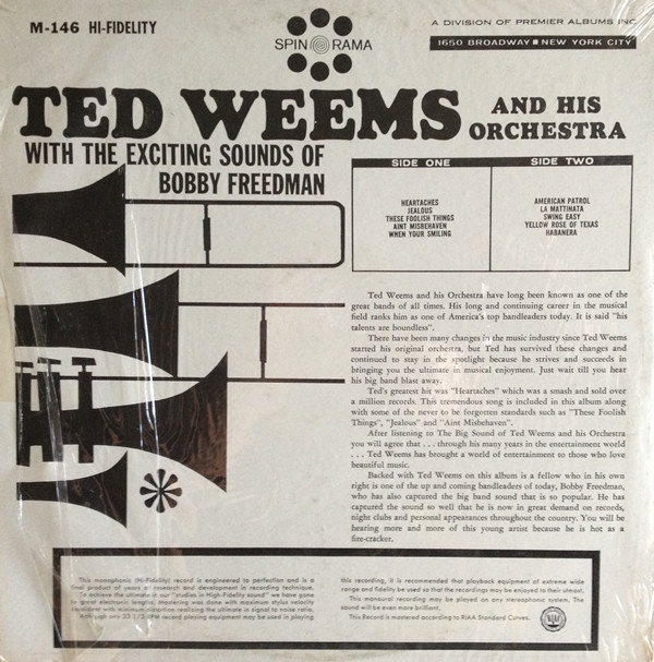 descargar álbum Ted Weems And His Orchestra - Ted Weems And His Orchestra With The Exciting Sounds Of Bobby Freedman