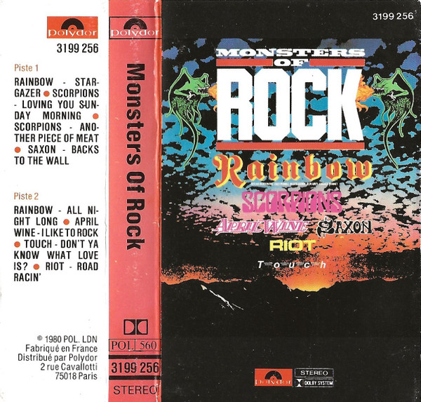 Monsters Of Rock (1980, Cassette) - Discogs