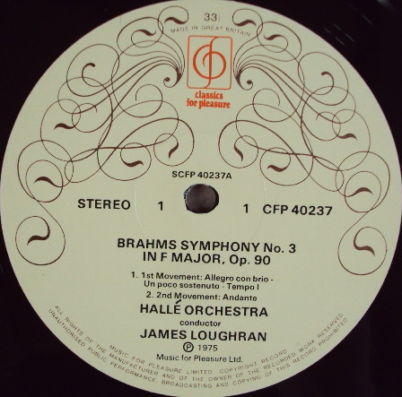 Album herunterladen Brahms, James Loughran, Hallé Orchestra - Symphony No 3 In F Major Op 90 Hungarian Dances