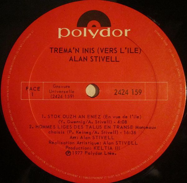 Alan Stivell - Trema'n Inis = Vers L'ile | Polydor (2424 159) - 3