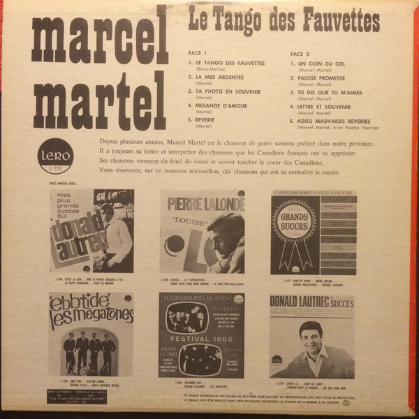 Marcel Martel - Le Tango Des Fauvettes | Lero (L-733) - 2