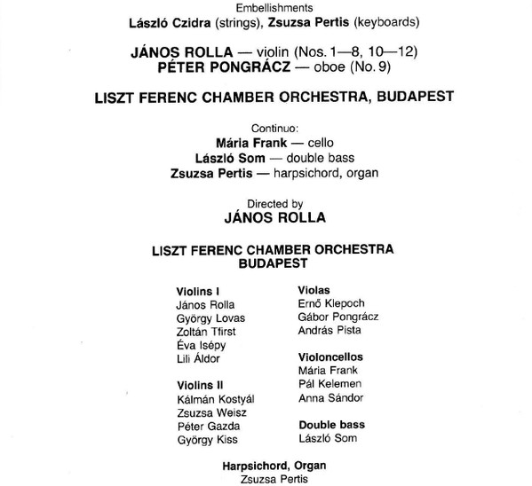 last ned album Vivaldi, Liszt Ferenc Chamber Orchestra - 12 Concerti Op 8 Il Cimento DellArmonia E DellInventione