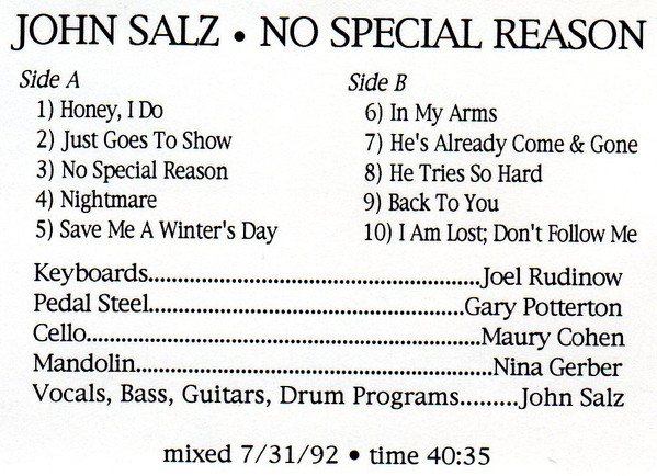 descargar álbum John Salz - No Special Reason