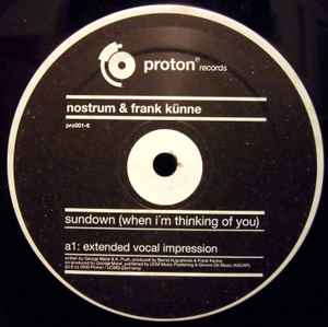 Portada de album Nostrum & Frank Künne - Sundown (When I'm Thinking Of You)