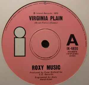 Roxy Music - Virginia Plain album cover