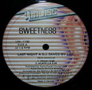 ladda ner album Sweetness - Last Night A DJ Saved My Life
