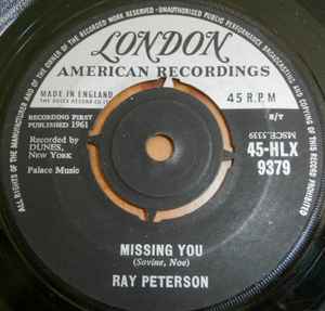 Ray Peterson – Missing You (1961, Vinyl) - Discogs