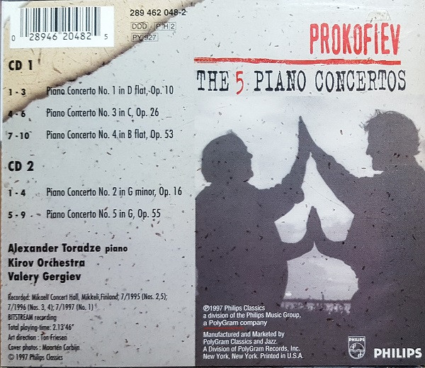 Album herunterladen Prokofiev, Alexander Toradze, Kirov Orchestra, Valery Gergiev - The 5 Piano Concertos